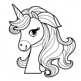 Sparkly Unicorn Academy Coloring Page 67003-53852