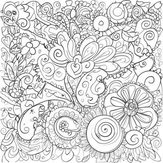 Whimsical Scribbles Coloring Page 67013-53854