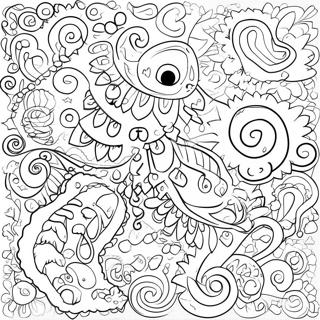 Whimsical Scribbles Coloring Page 67013-53856