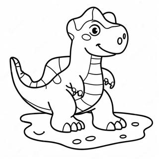 Colorful Dinosaur Footprint Coloring Page 67023-53864