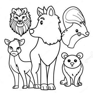 North American Animals Coloring Page 67042-53882