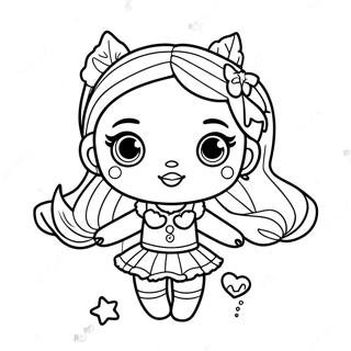 Sparkly Lol Dolls Coloring Page 67053-53889