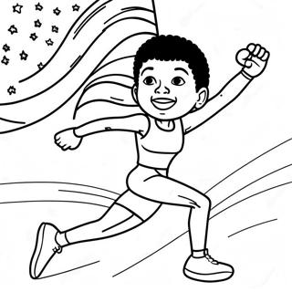 Wilma Rudolph Running Fast Coloring Page 67063-53894