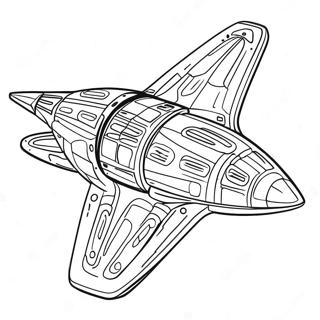 Science Fiction Spaceship Coloring Page 67102-53930