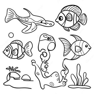 Sea Animals Coloring Page 6711-5520