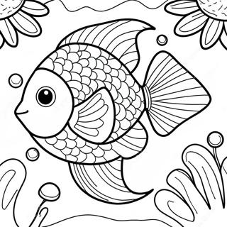 Colorful Tropical Fish Coloring Page 6712-5524