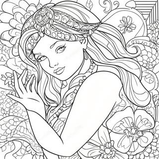 Leah With Sparkling Gemstones Coloring Page 67133-53950