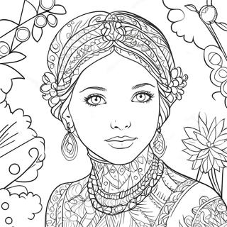 Leah With Sparkling Gemstones Coloring Page 67133-53951