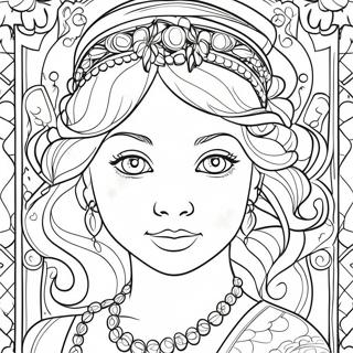 Leah With Sparkling Gemstones Coloring Page 67133-53952