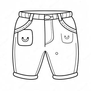 Cute Cartoon Pants Coloring Page 67162-53974