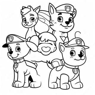 Christmas Paw Patrol Coloring Pages