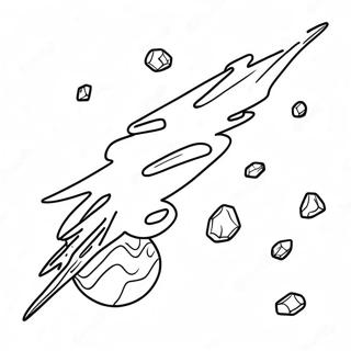 Colorful Meteor Coloring Page 67233-54034