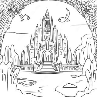 Mysterious Atlantis City Coloring Page 67253-54046