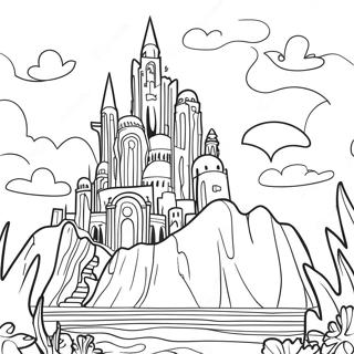 Mysterious Atlantis City Coloring Page 67253-54048