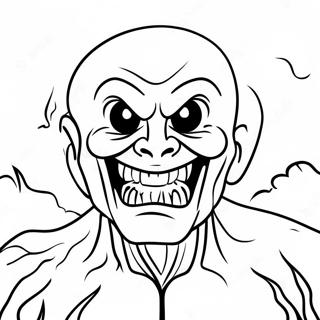 Scary Boogeyman In Shadows Coloring Page 67293-54084