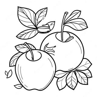 Festive Shana Tova Apples And Honey Coloring Page 67303-54090