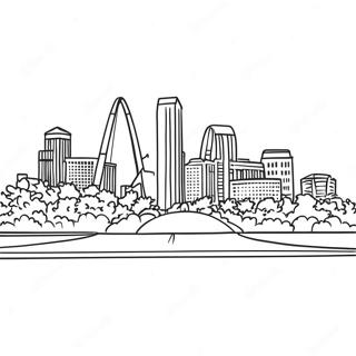 St Louis Skyline Coloring Page 67312-54098