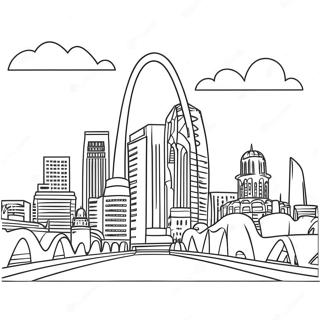 St Louis Skyline Coloring Page 67312-54099