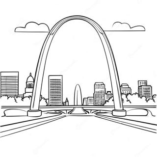 Colorful St Louis Arch Coloring Page 67313-54094