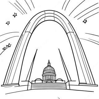 Colorful St Louis Arch Coloring Page 67313-54095