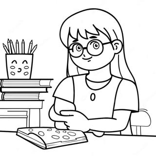 Daria In A Fun Classroom Coloring Page 67333-54125