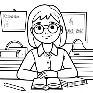 Daria In A Fun Classroom Coloring Page 67333-54127