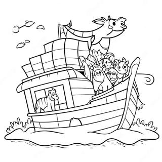 Colorful Noah S Ark Coloring Page 67353-54129