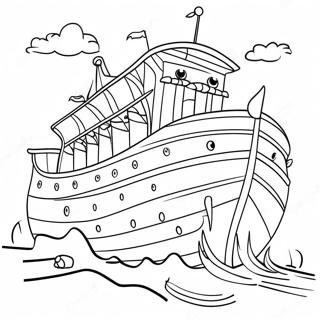 Colorful Noah S Ark Coloring Page 67353-54130