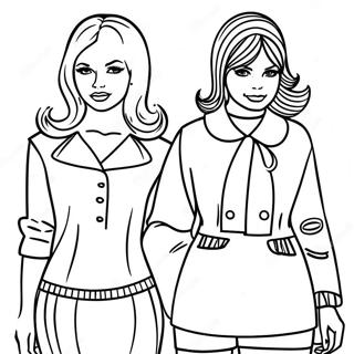 1970s Retro Fashion Coloring Page 67382-54155