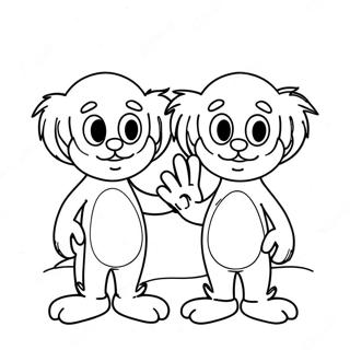 Thing 1 And Thing 2 Coloring Page 67392-54159