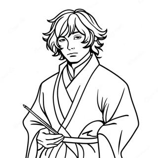 Dazai In A Thoughtful Pose Coloring Page 67403-54170