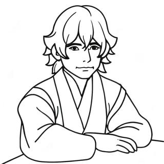 Dazai In A Thoughtful Pose Coloring Page 67403-54171