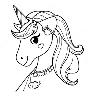 Unicorn Princess Coloring Page 6741-5546