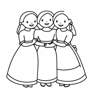 Three Sisters Coloring Page 67422-54192