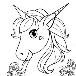 Sparkling Unicorn Princess Coloring Page 6742-5563