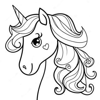 Sparkling Unicorn Princess Coloring Page 6742-5564