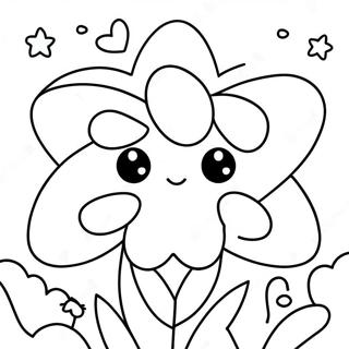 Kawaii Flower Coloring Page 67432-54186