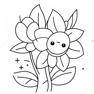 Kawaii Flower Coloring Page 67432-54187