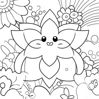 Kawaii Flower Coloring Page 67432-54188