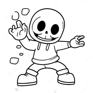 Dust Sans In Action Coloring Page 67443-54201