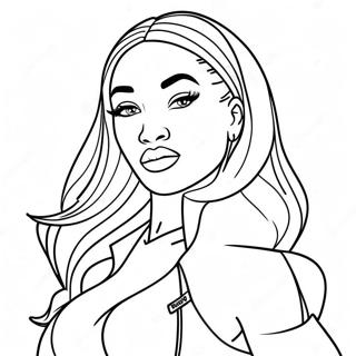 Megan Thee Stallion Coloring Pages