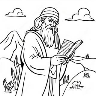 Colorful Deuteronomy Bible Scenes Coloring Page 67513-54259