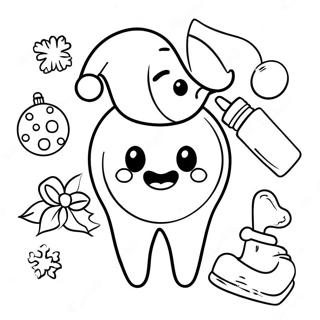 Christmas Dental Coloring Pages