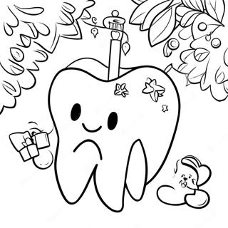 Christmas Dental Coloring Page 67522-54264