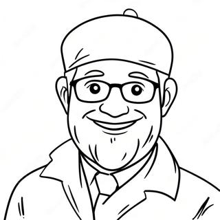 Cheerful Dentist With Santa Hat Coloring Page 67523-54266