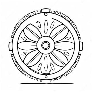 Bright Cartoon Wheel Coloring Page 67543-54281