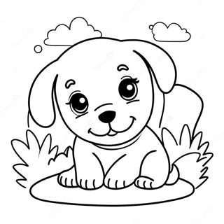 Adorable Puppy In Dreamland Coloring Page 67573-54312