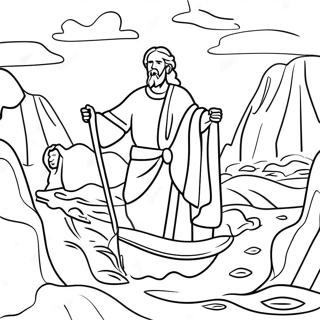 Crossing The Red Sea Miracle Coloring Page 67612-54339