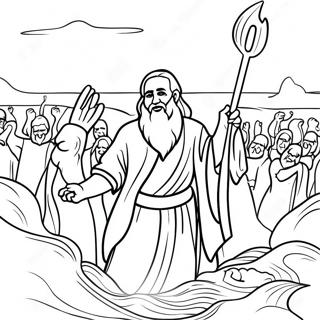 Crossing The Red Sea Coloring Pages