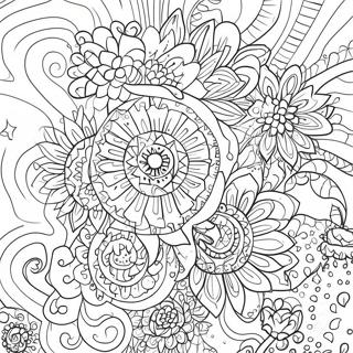 Galaxy Trippy Coloring Page For Adults 6761-5558